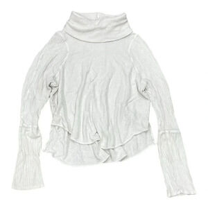 We The Free Ehite Waffle Knit Cowl Neck Sweater S